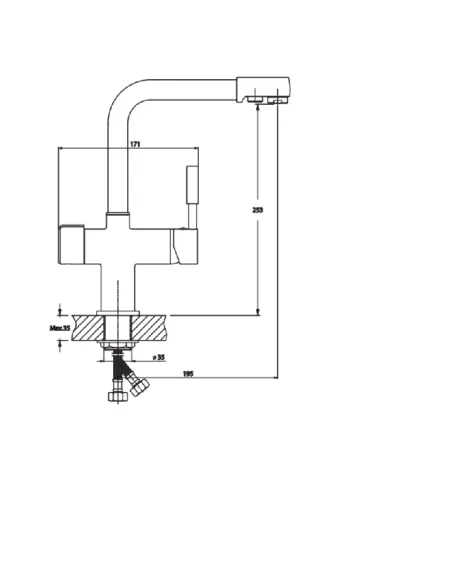 Змішувач для кухні Haiba Hans 021 HB0842 із підключенням до фільтру, білий
