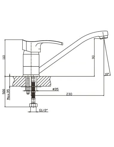 Смеситель для кухни Haiba Focus 004 HB0115