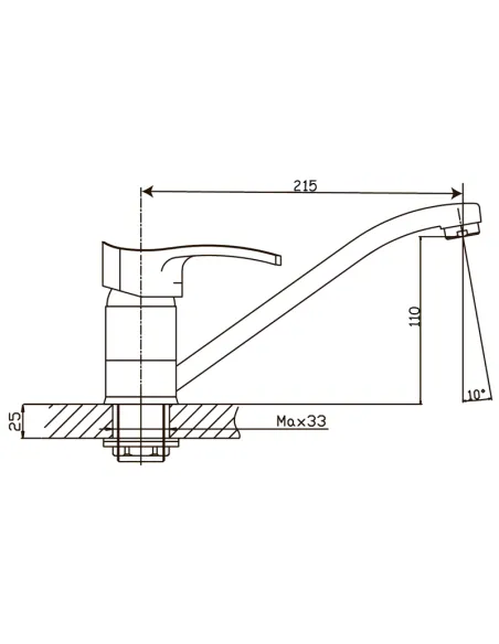 Смеситель для кухни Haiba Focus 555 HB0134