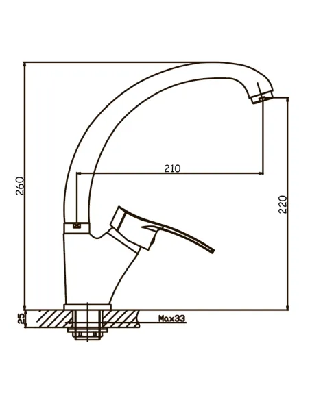 Смеситель для кухни Haiba Focus 777 HB0138