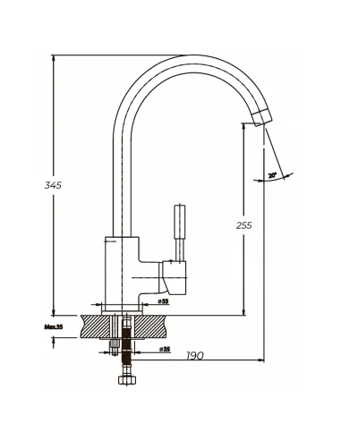 Змішувач для кухні Haiba Hans 011 HB0168