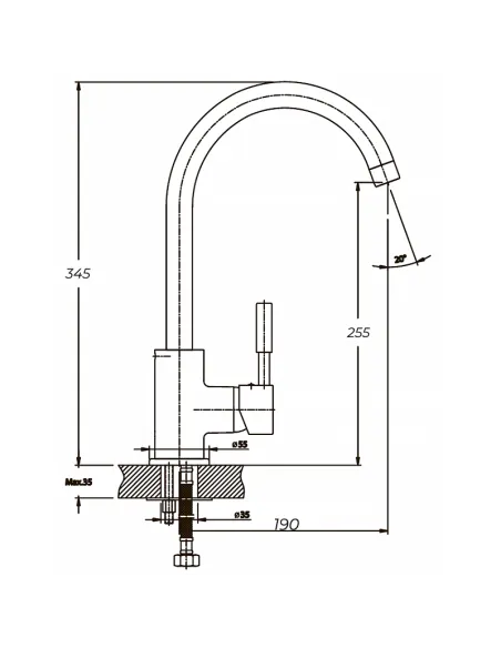 Змішувач для кухні Haiba Hans 011 HB0168