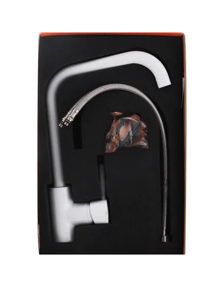 Смеситель для кухни Haiba Hans 011 HB0818, белый