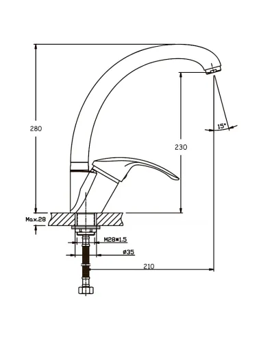 Смеситель для кухни Haiba Fabio 777 HB0107