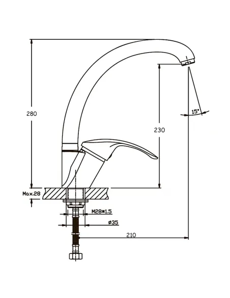 Смеситель для кухни Haiba Fabio 777 HB0107