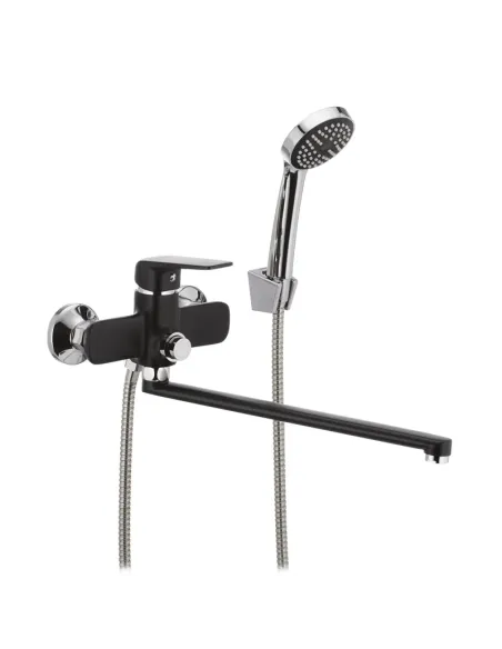 Смеситель для ванны Mixxus Oregon 006 Button Black с душевым набором