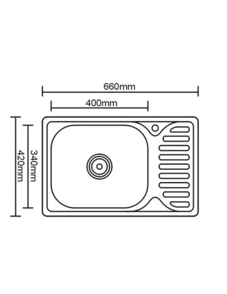Мойка для кухни из нержавеющей стали прямоугольная Romzha Mirela Satin - 1