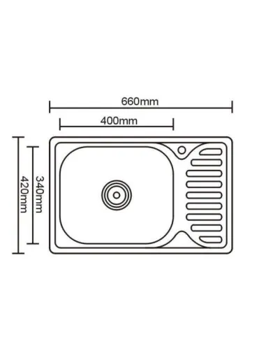 Мойка для кухни из нержавеющей стали прямоугольная Romzha Mirela textura - 1
