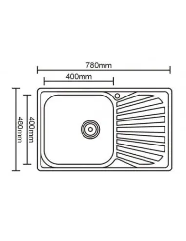 Мийка прямокутна Romzha Constanta Satin, нержавіюча сталь - 1
