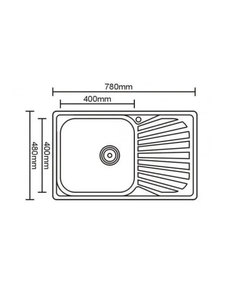 Мойка для кухни из нержавеющей стали прямоугольная Romzha Constanta textura - 1