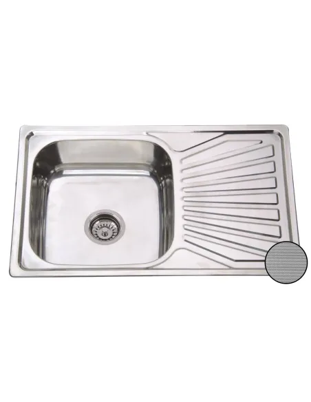 Мойка для кухни из нержавеющей стали прямоугольная Romzha Constanta textura - 2