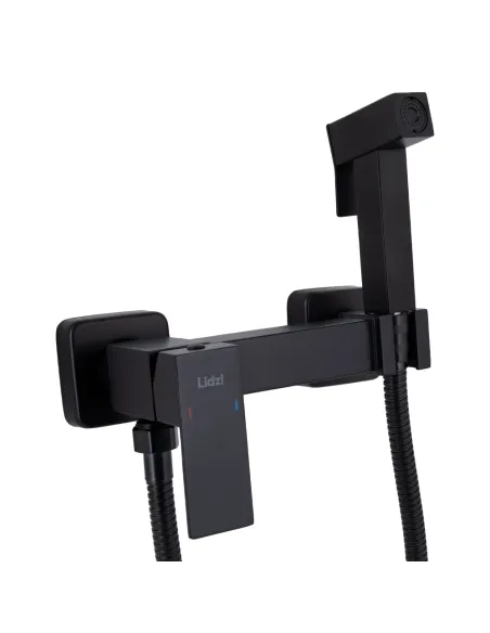 Набор для гигиенического душа со смесителем Lidz Kubis 110 Black