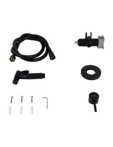 Набір для гігієнічного душу із змішувачем Lidz Aria 111 Black