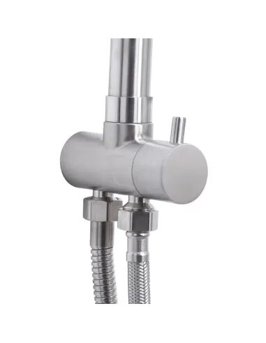 Душова система із змішувачем Lidz Aria 1120 Nickel нержавіюча сталь