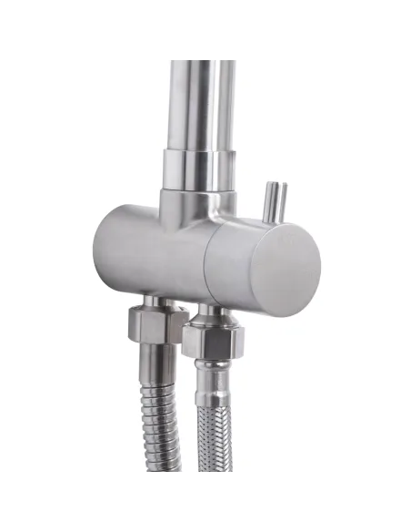 Душова система із змішувачем Lidz Aria 1120 Nickel нержавіюча сталь