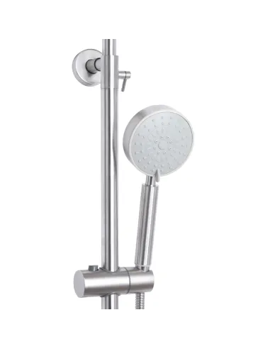 Душевая система со смесителем Lidz Aria 1120 Nickel нержавеющая сталь