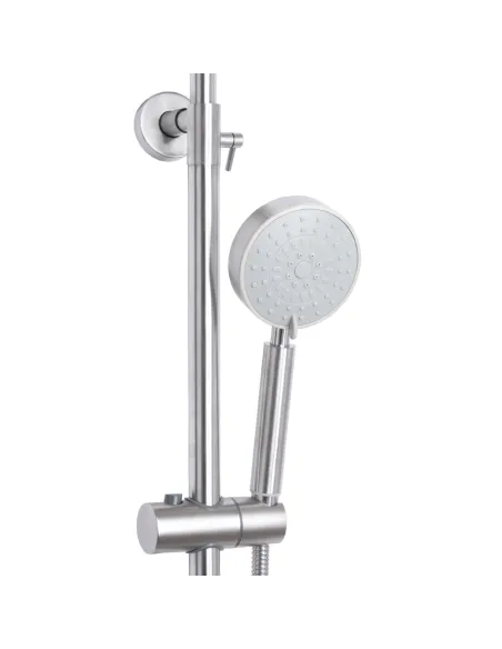 Душевая система со смесителем Lidz Aria 1120 Nickel нержавеющая сталь