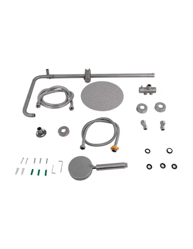 Душова система із змішувачем Lidz Aria 1120 Nickel нержавіюча сталь