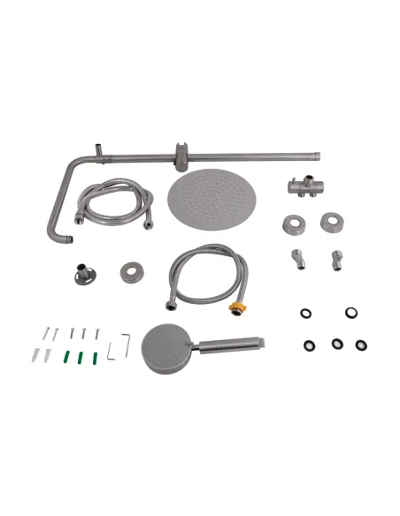 Душова система із змішувачем Lidz Aria 1120 Nickel нержавіюча сталь