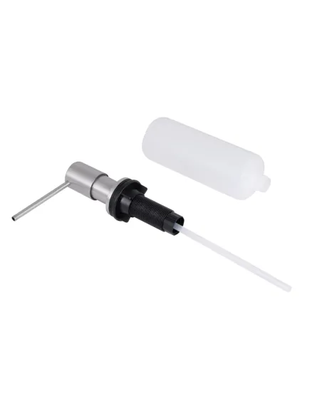 Дозатор жидкого мыла Lidz Brushed Steel LK118, круглый