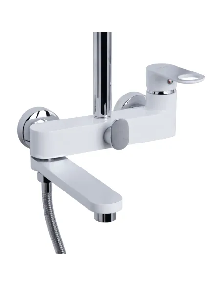 Душевая система з изливом Q-Tap Jay QTJAY111CRW45555 Chrome White