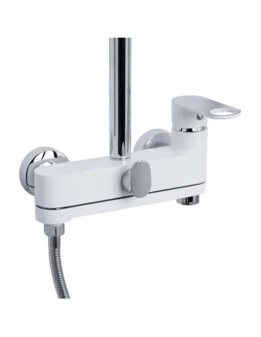 Душевая система з изливом Q-Tap Jay QTJAY111CRW45555 Chrome White