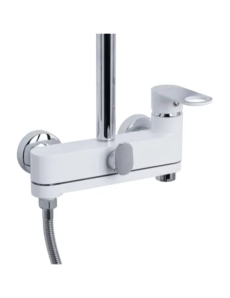 Душевая система з изливом Q-Tap Jay QTJAY111CRW45555 Chrome White