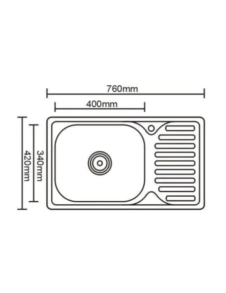 Мийка прямокутна Romzha Anka textura, нержавіюча сталь - 3