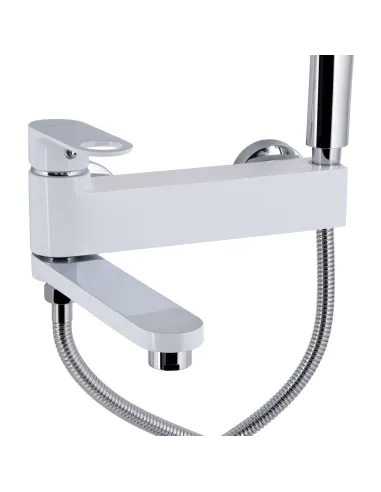 Смеситель для ванны Q-Тap Jay QTJAY260CRW45554 Chrome White с душевым набором