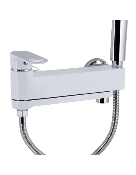 Смеситель для ванны Q-Тap Jay QTJAY260CRW45554 Chrome White с душевым набором