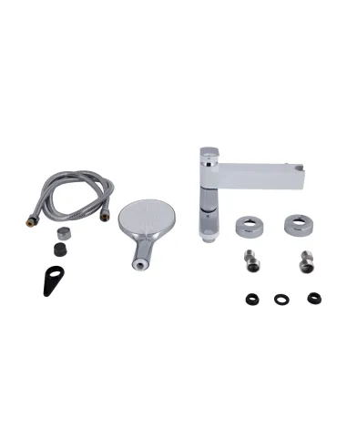 Смеситель для ванны Q-Тap Jay QTJAY260CRW45554 Chrome White с душевым набором