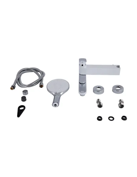 Змішувач для ванни Q-Tap Jay QTJAY260CRW45554 Chrome White з душовим набором