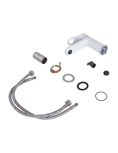 Змішувач для умивальника Q-Tap Jay QTJAY270CRW45551 Chrome White