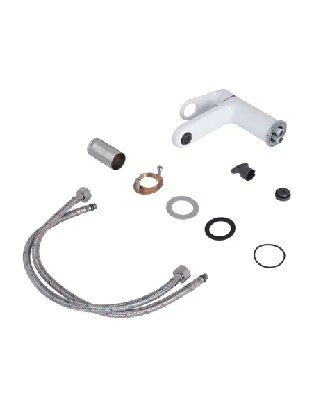 Змішувач для умивальника Q-Tap Jay QTJAY270CRW45551 Chrome White