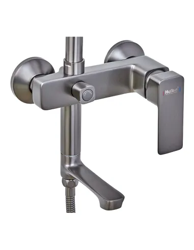 Душова система Haiba Kubus 009-J Graphite HB4005, з виливом, графітовий