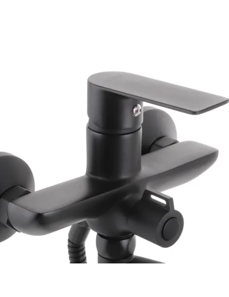 Смеситель для ванны Haiba Alex 006 Euro HB3925 с душевым набором, черный