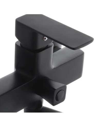 Смеситель для ванны Haiba Kubus 006 Black HB3931 с душевым набором, черный