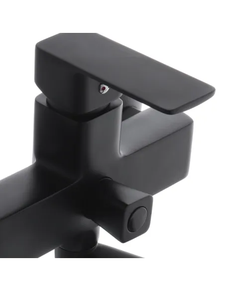 Смеситель для ванны Haiba Kubus 006 Black HB3931 с душевым набором, черный