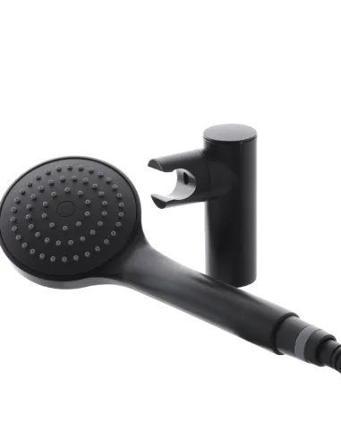 Змішувач для ванни Haiba Kubus 006 Black HB3931 з душовим набором, чорний