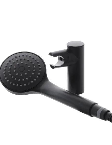 Змішувач для ванни Haiba Kubus 006 Black HB3931 з душовим набором, чорний