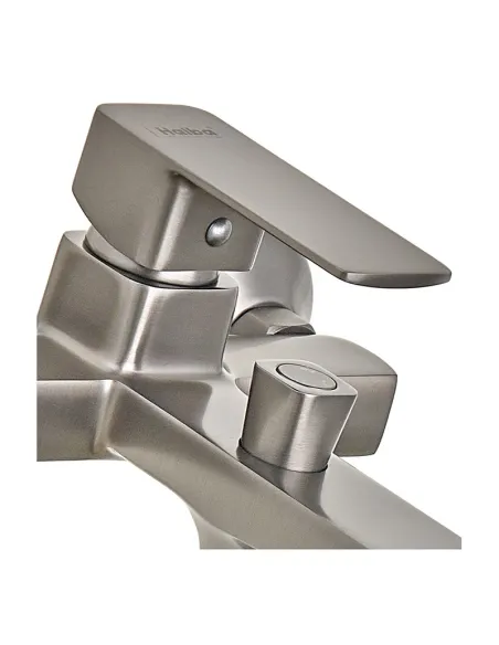 Змішувач для ванни Haiba Kubus 009 Euro Graphite HB4007 з душовим набором, графітовий.