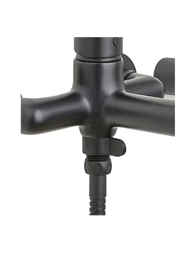 Змішувач для ванни Haiba Markus 009 Euro Black HB3975 з душовим набором, чорний