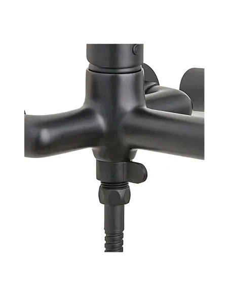 Змішувач для ванни Haiba Markus 009 Euro Black HB3975 з душовим набором, чорний