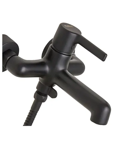 Змішувач для ванни Haiba Markus 009 Euro Black HB3975 з душовим набором, чорний