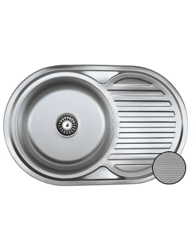 Мойка для кухни из нержавеющей стали овальная Romzha Dana Eko Textura - 1