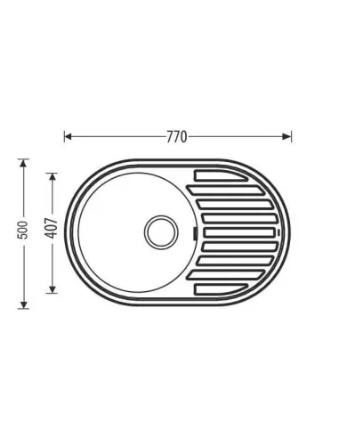 Мойка для кухни из нержавеющей стали овальная Romzha Dana Eko Textura - 3