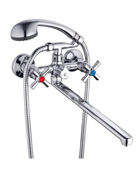 Змішувач для ванни Mixxus DMT7-B722 двовентильний, з душовим набором