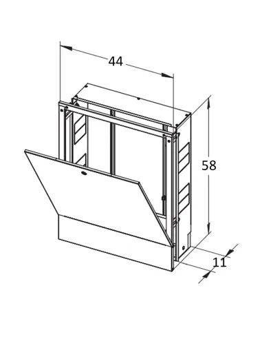 Колекторна шафа внутрішня ЕСО Technology ШКВ-01 440x580x110 мм