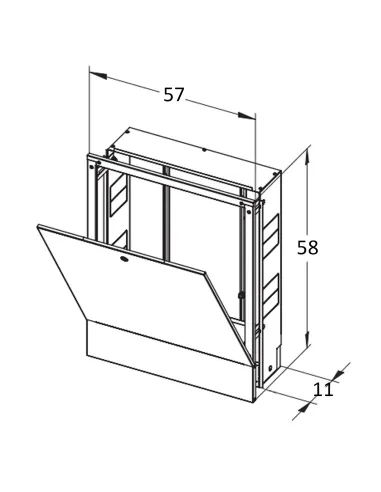 Коллекторный шкаф внутренний ЕСО Technology ШКВ-02 570x580x110 мм