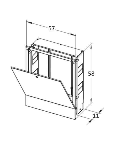 Коллекторный шкаф внутренний ЕСО Technology ШКВ-02 570x580x110 мм